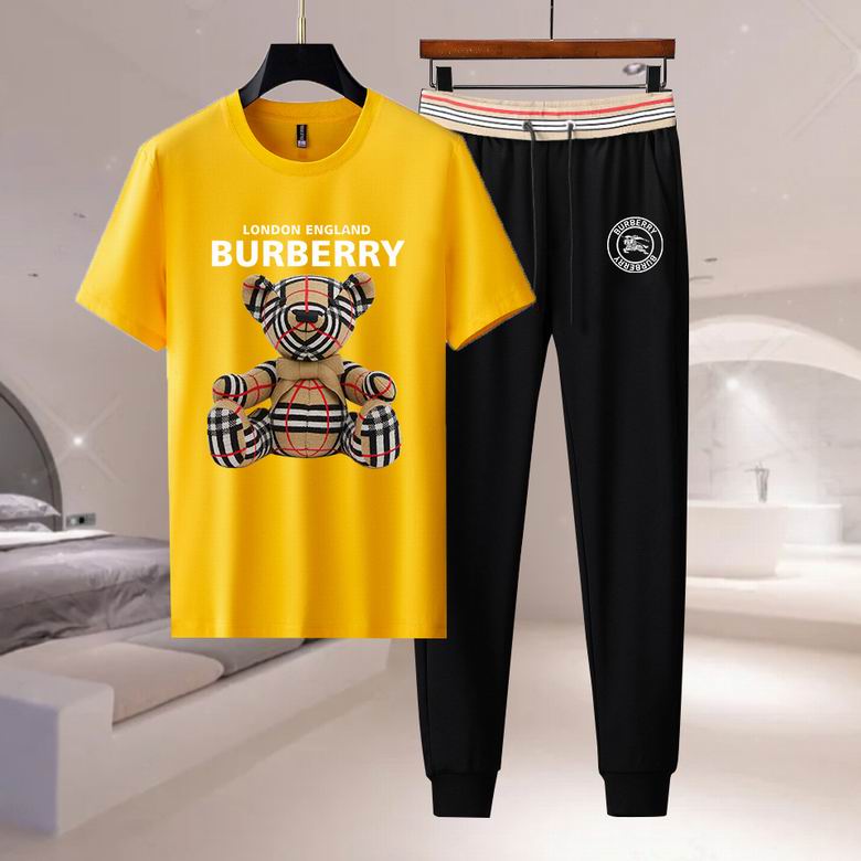 Wholesale Cheap B urberry Short Sleeve Designer Tracksuit for Sale