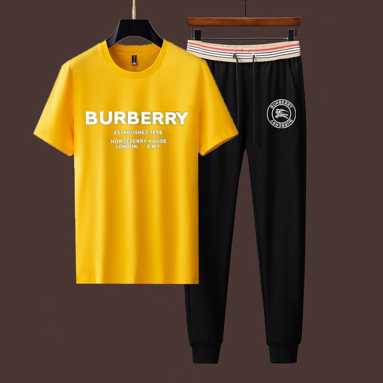 Wholesale Cheap B urberry Short Sleeve Designer Tracksuit for Sale