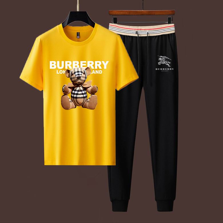 Wholesale Cheap B urberry Short Sleeve Designer Tracksuit for Sale