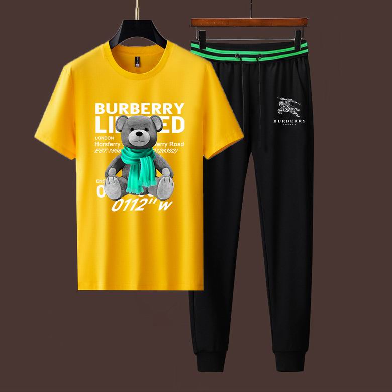 Wholesale Cheap B urberry Short Sleeve Designer Tracksuit for Sale