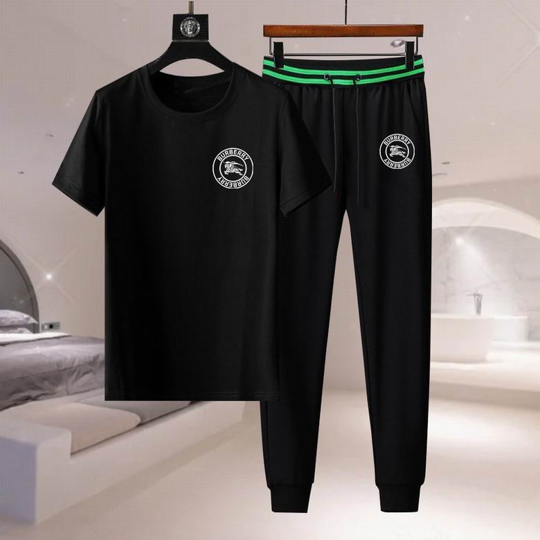 Wholesale Cheap B urberry men Short Sleeve Tracksuits for Sale