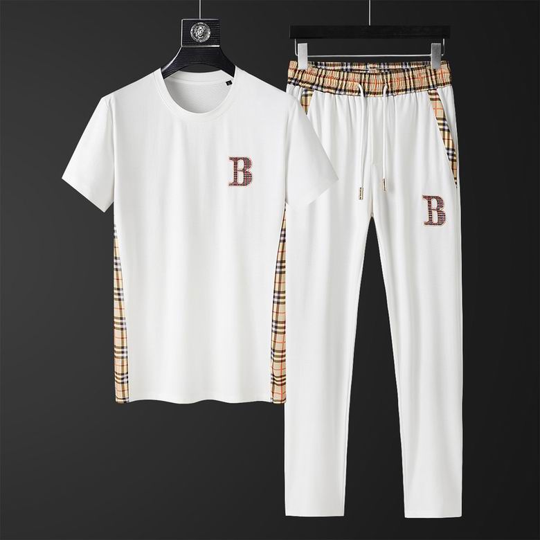 Wholesale Cheap B urberry Short Sleeve Tracksuits for Sale