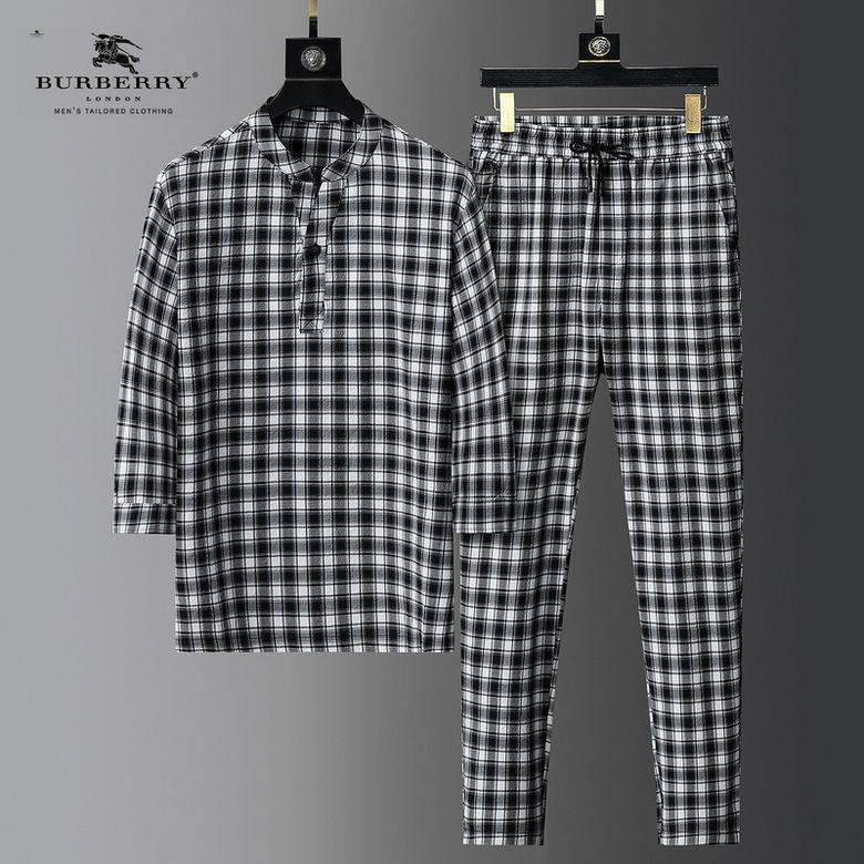 Wholesale Cheap B urberry Short Sleeve MEN Tracksuits for Sale