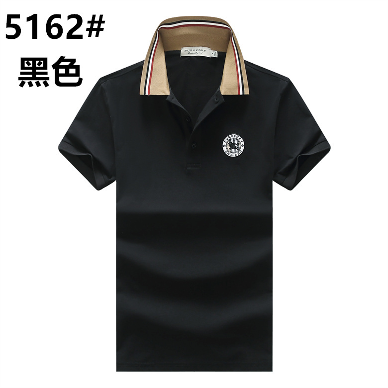 Wholesale Cheap B urberry Short Sleeve Lapel Replica T Shirts for Sale