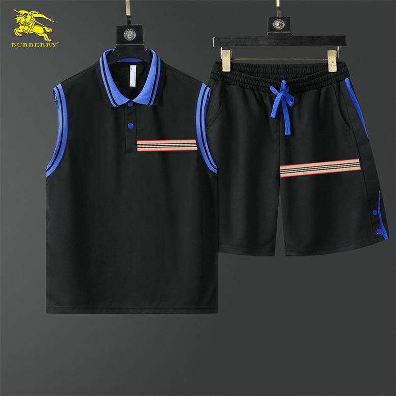Wholesale Cheap B urberry Designer Short Sleeve Tracksuits for Sale