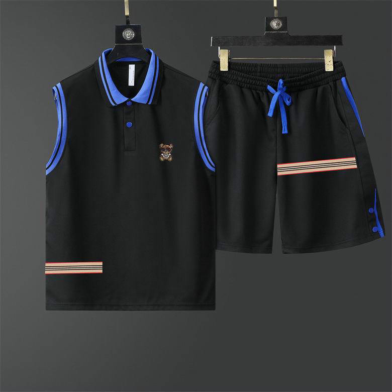 Wholesale Cheap B urberry Designer Short Sleeve Tracksuits for Sale