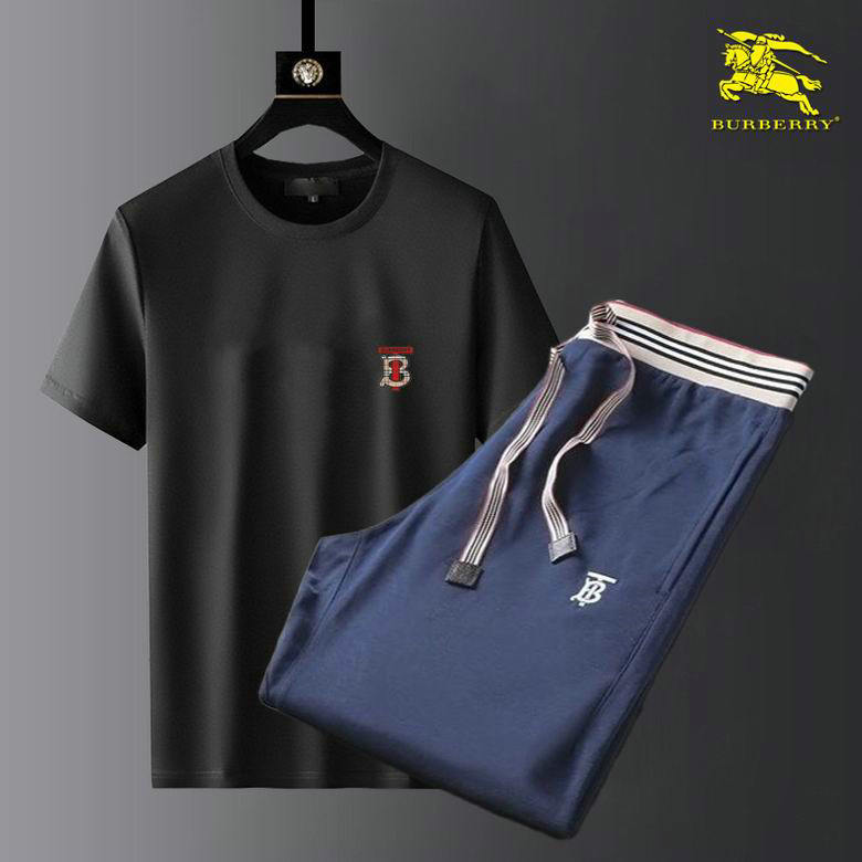 Wholesale Cheap B urberry Designer Short Sleeve Tracksuits for Sale