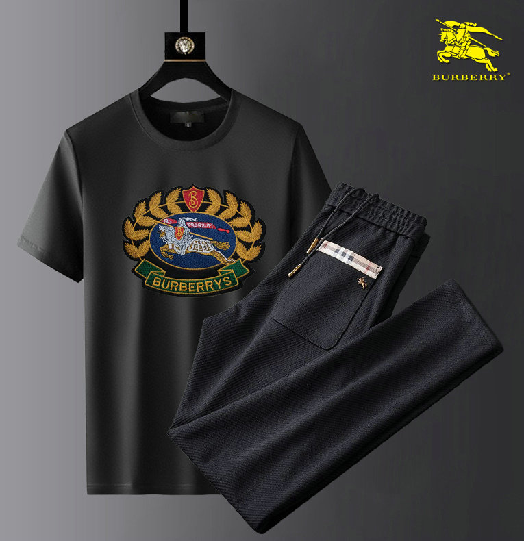 Wholesale Cheap B urberry Designer Short Sleeve Tracksuits for Sale