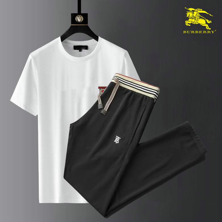 Wholesale Cheap B urberry Designer Short Sleeve Tracksuits for Sale