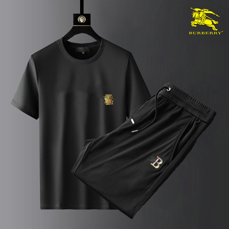 Wholesale Cheap B urberry Designer Short Sleeve Tracksuits for Sale