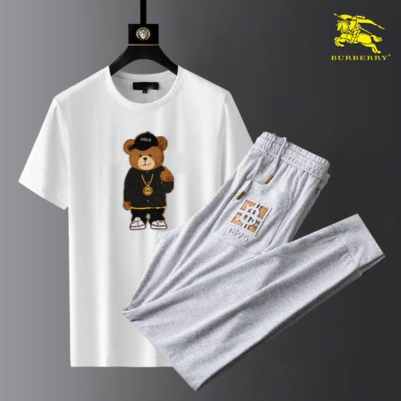 Wholesale Cheap B urberry Designer Short Sleeve Tracksuits for Sale