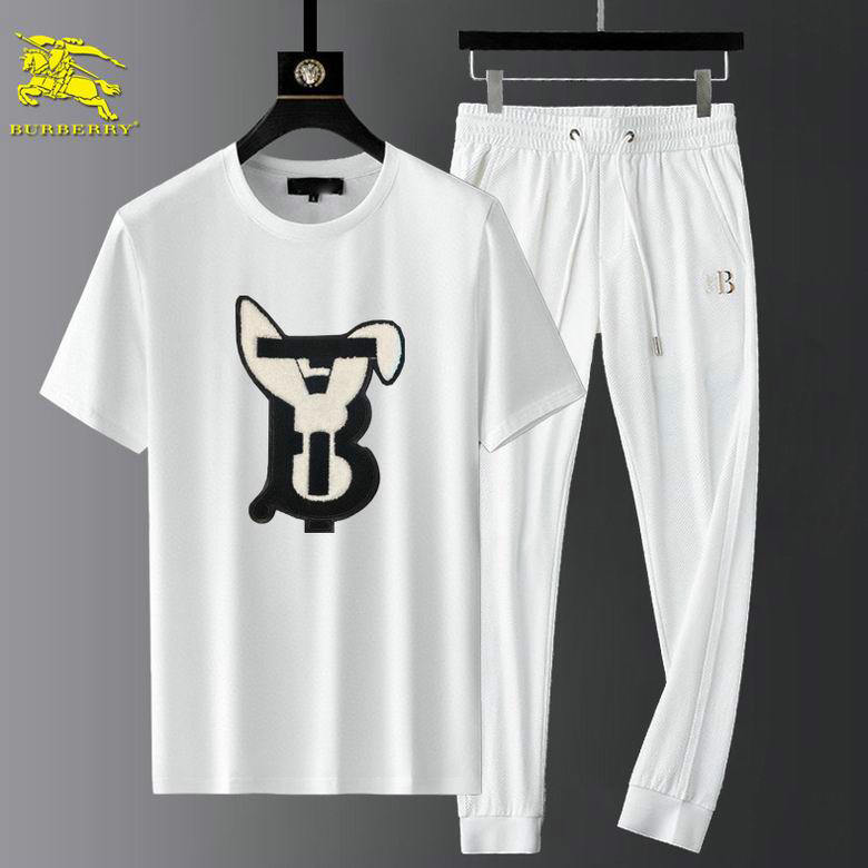 Wholesale Cheap B urberry Designer Short Sleeve Tracksuits for Sale