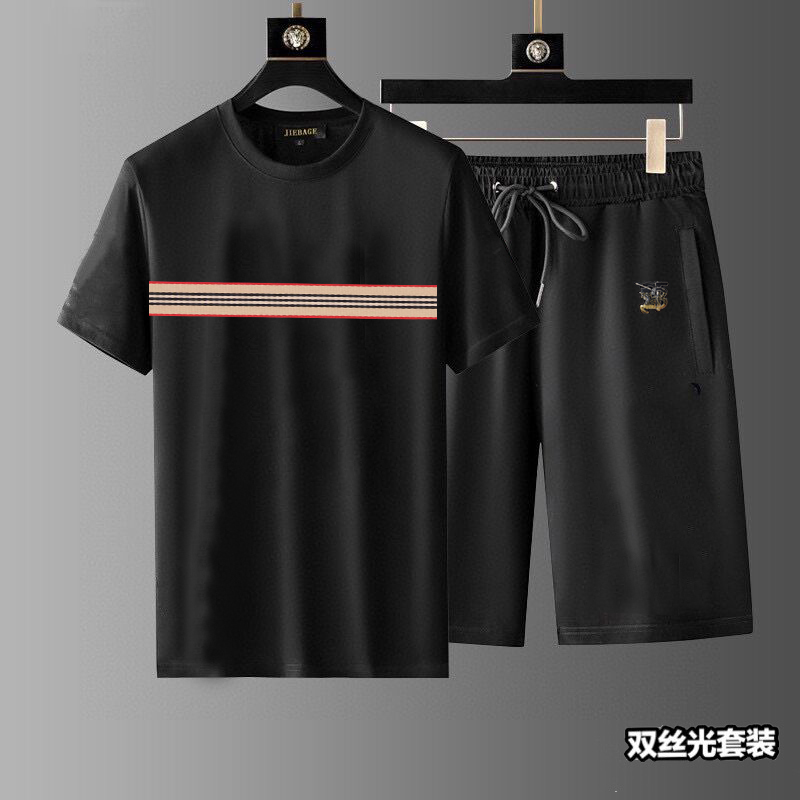 Wholesale Cheap B urberry Short Sleeve Replica Tracksuits for Sale