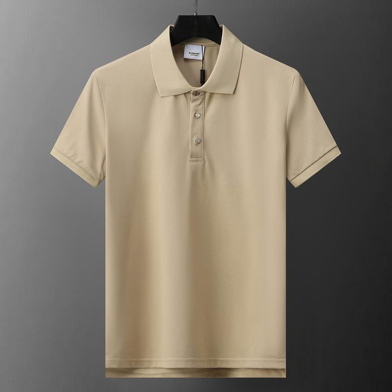 Wholesale Cheap B urberry Short Sleeve Lapel Replica T Shirts for Sale
