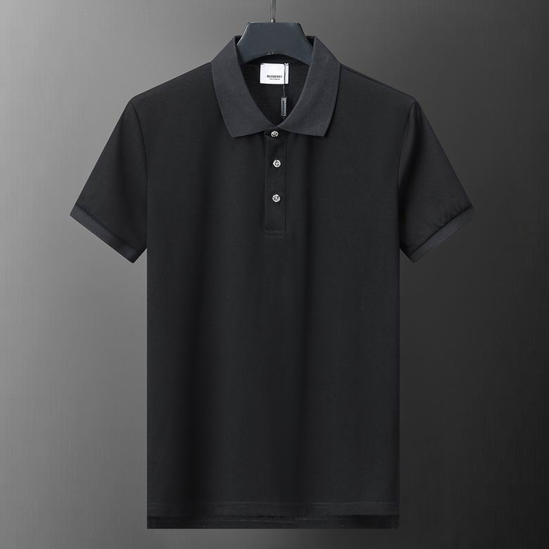Wholesale Cheap B urberry Short Sleeve Lapel Replica T Shirts for Sale