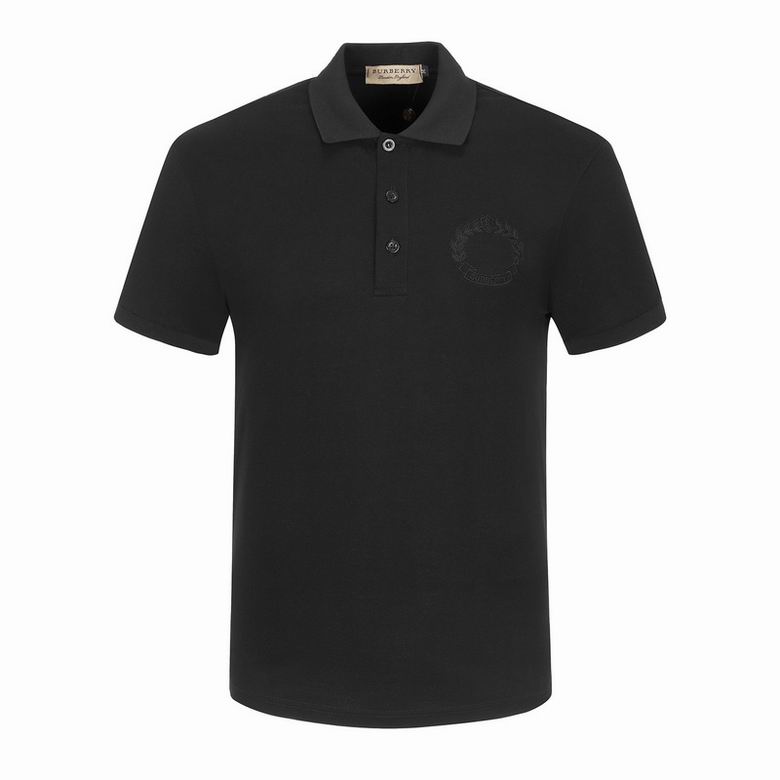 Wholesale Cheap B urberry Short Sleeve Lapel Replica T Shirts for Sale