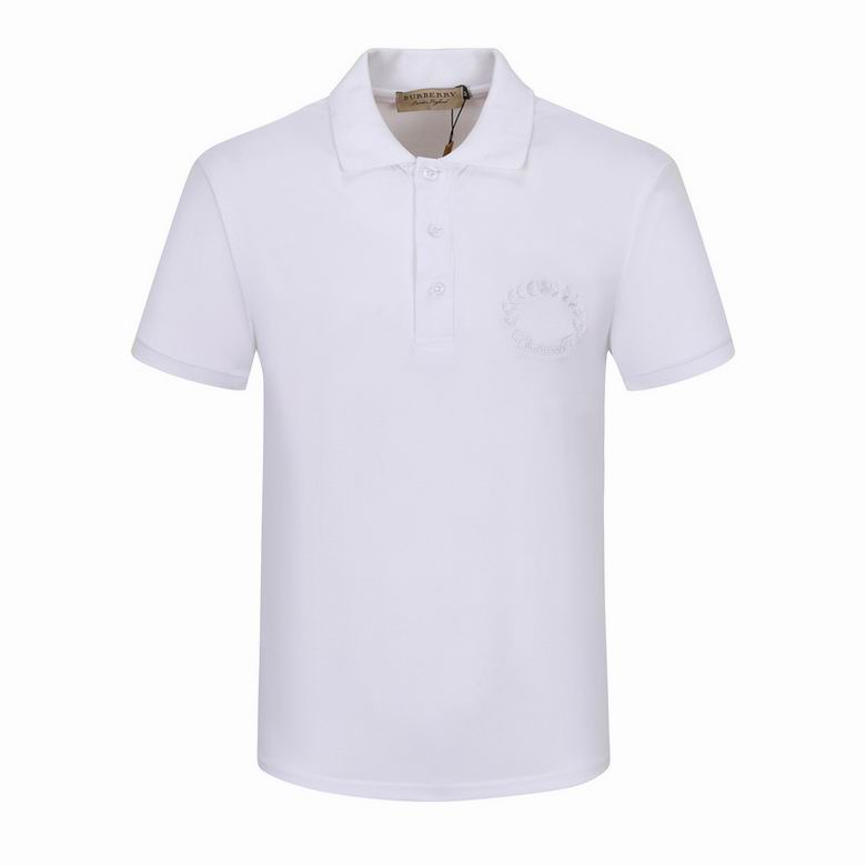 Wholesale Cheap B urberry Short Sleeve Lapel Replica T Shirts for Sale