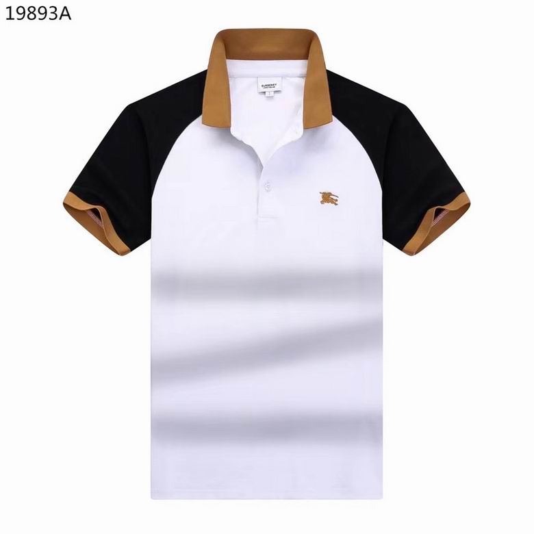 Wholesale Cheap B urberry Short Sleeve Lapel Replica T Shirts for Sale