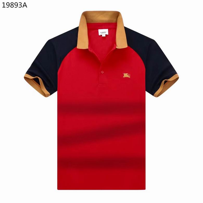 Wholesale Cheap B urberry Short Sleeve Lapel Replica T Shirts for Sale