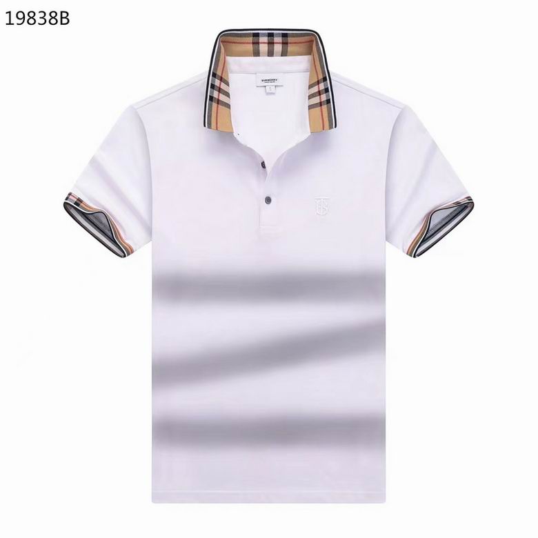 Wholesale Cheap B urberry Short Sleeve Lapel Replica T Shirts for Sale