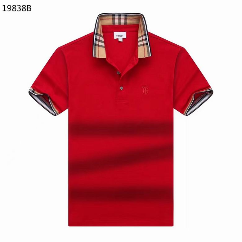 Wholesale Cheap B urberry Short Sleeve Lapel Replica T Shirts for Sale