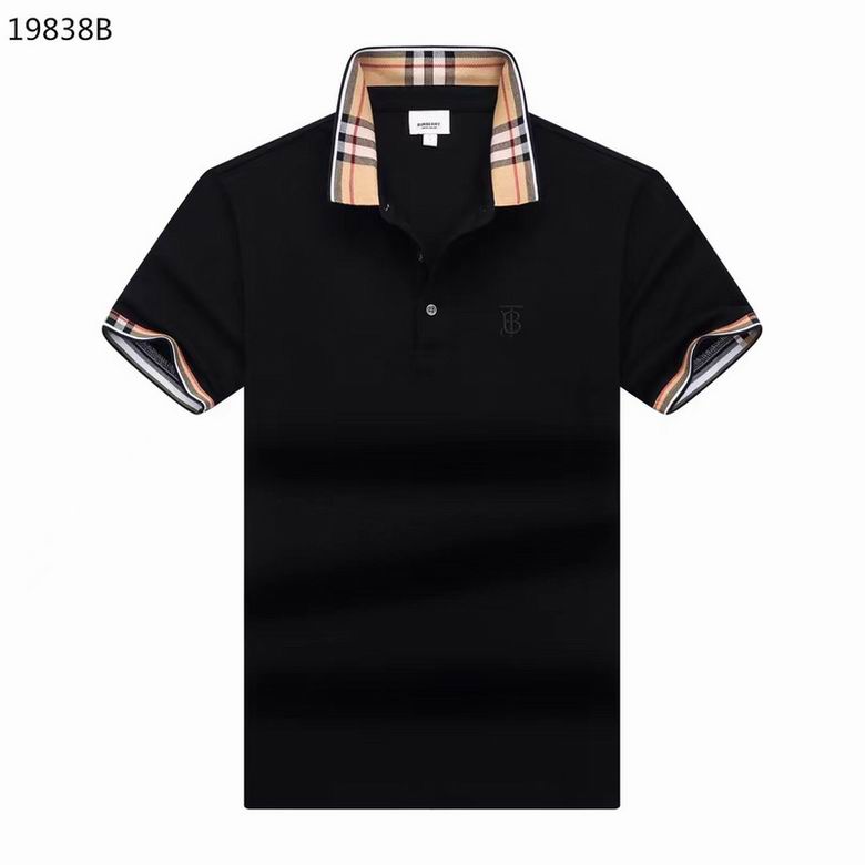 Wholesale Cheap B urberry Short Sleeve Lapel Replica T Shirts for Sale