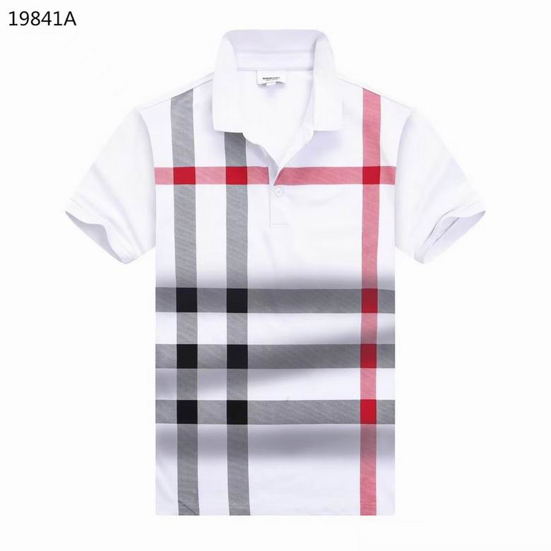Wholesale Cheap B urberry Short Sleeve Lapel Replica T Shirts for Sale
