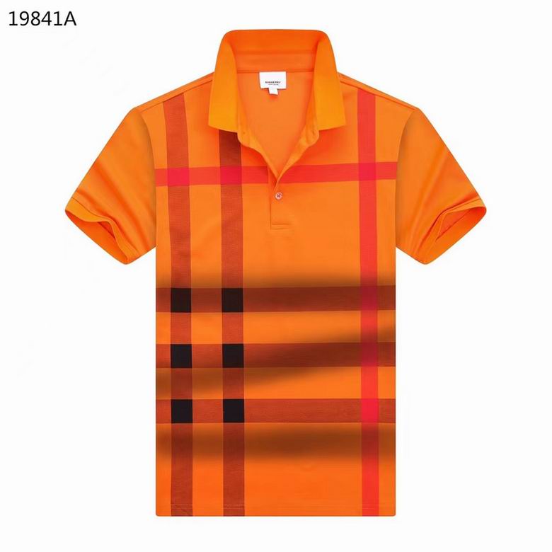 Wholesale Cheap B urberry Short Sleeve Lapel Replica T Shirts for Sale