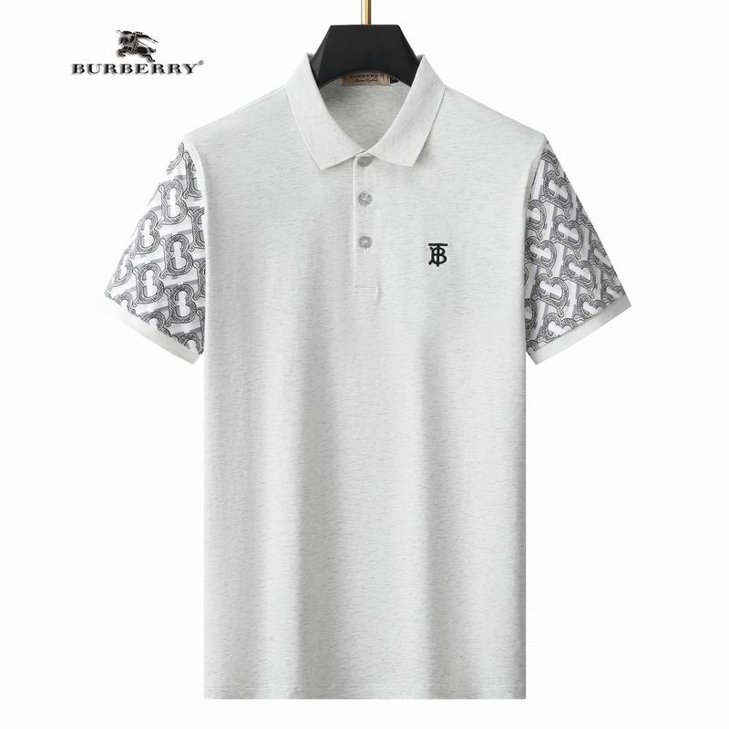 Wholesale Cheap B urberry Short Sleeve Lapel Replica T Shirts for Sale