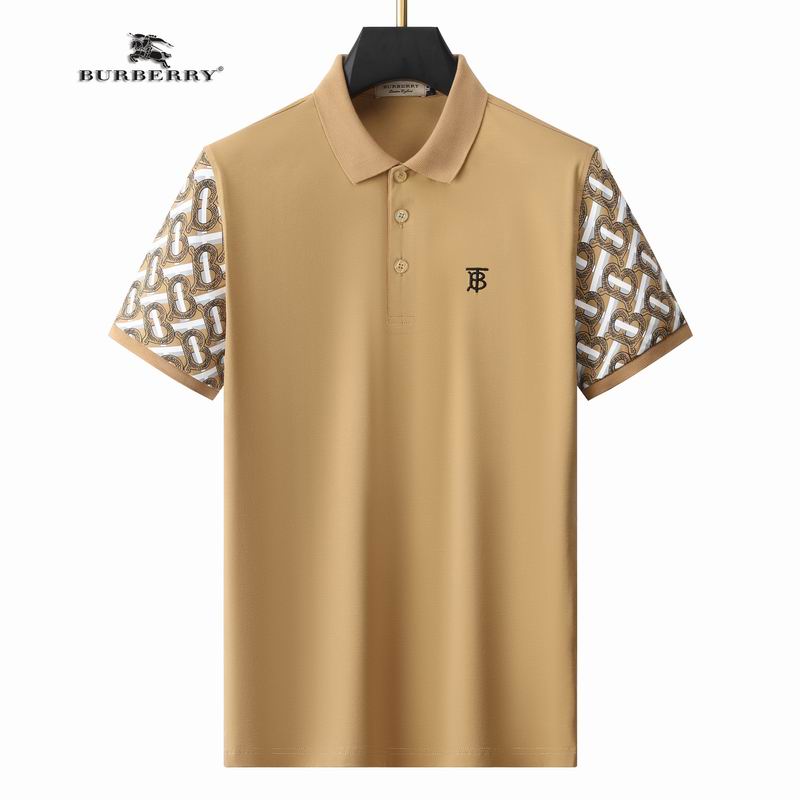Wholesale Cheap B urberry Short Sleeve Lapel Replica T Shirts for Sale