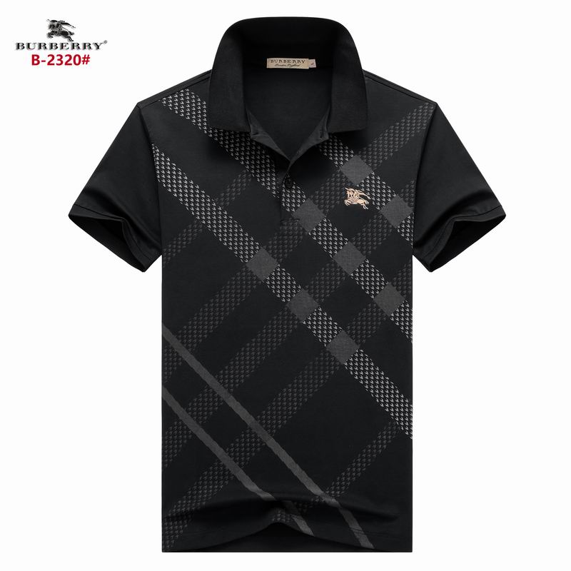 Wholesale Cheap B urberry Short Sleeve Lapel Replica T Shirts for Sale