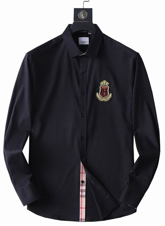 Wholesale Cheap B urberry Long Sleeve Replica Shirts for Sale