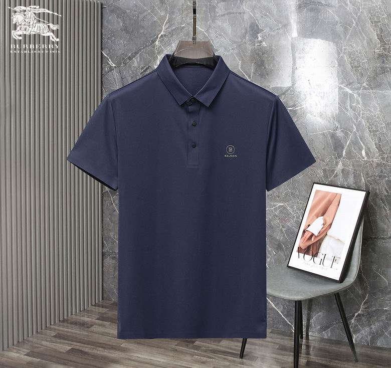 Wholesale Cheap B urberry Short Sleeve Lapel Replica T Shirts for Sale