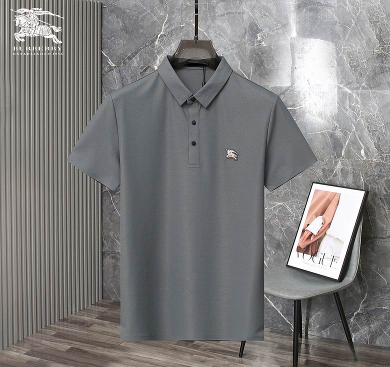 Wholesale Cheap B urberry Short Sleeve Lapel Replica T Shirts for Sale