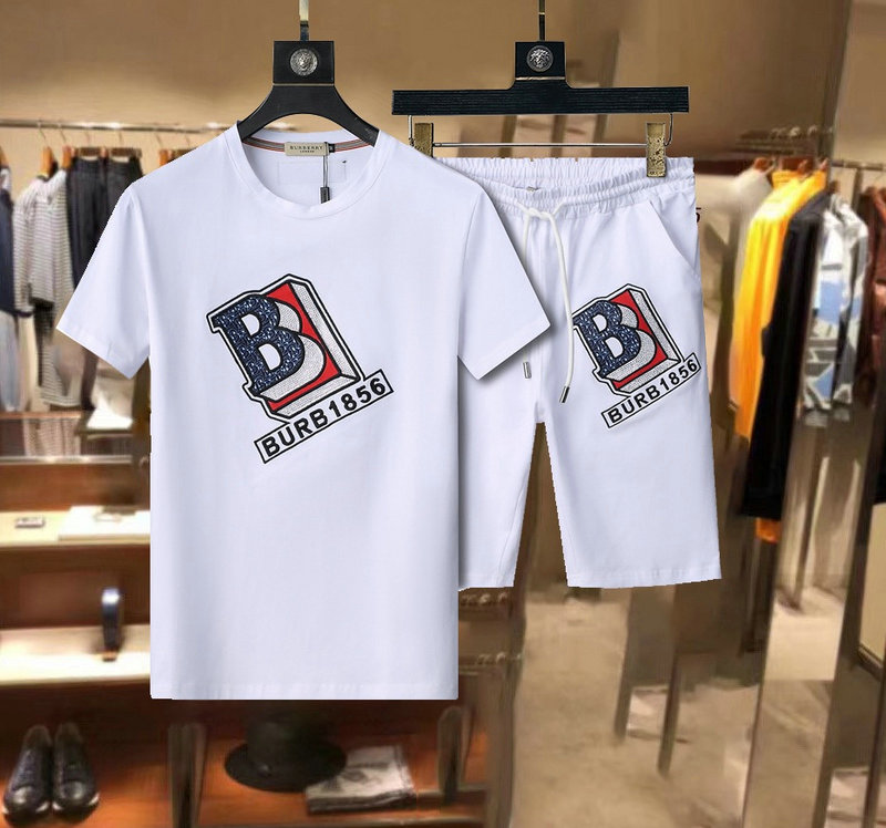 Wholesale Cheap B urberry Short Sleeve Tracksuits for Sale