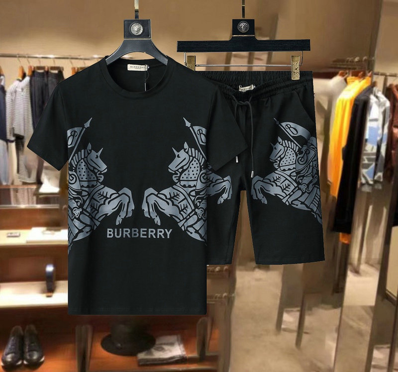 Wholesale Cheap B urberry Short Sleeve Tracksuits for Sale