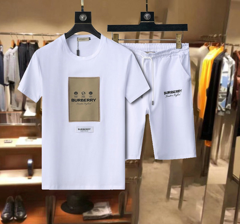 Wholesale Cheap B urberry Short Sleeve Tracksuits for Sale
