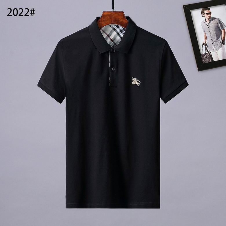 Wholesale Cheap B urberry Short Sleeve Lapel Replica T Shirts for Sale