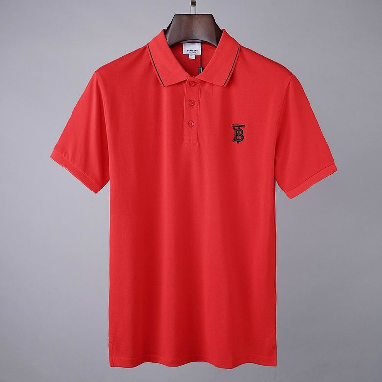 Wholesale Cheap B urberry Short Sleeve Lapel Replica T Shirts for Sale