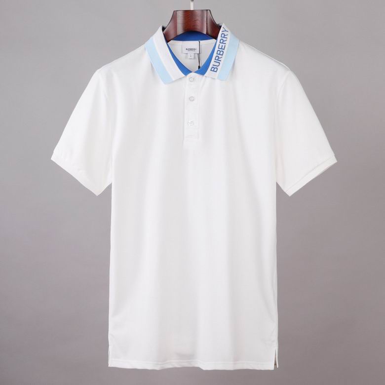 Wholesale Cheap B urberry Short Sleeve Lapel Replica T Shirts for Sale