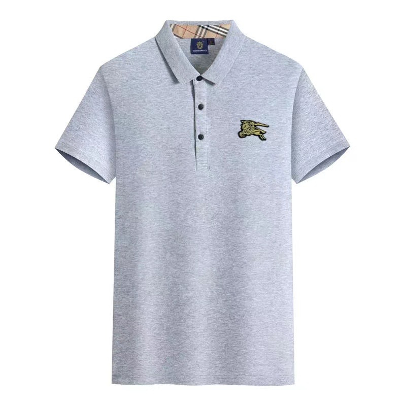 Wholesale Cheap B urberry Short Sleeve Lapel Replica T Shirts for Sale