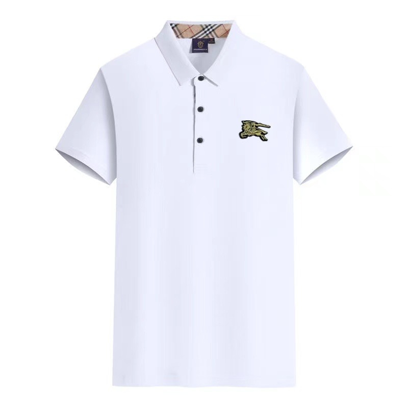 Wholesale Cheap B urberry Short Sleeve Lapel Replica T Shirts for Sale