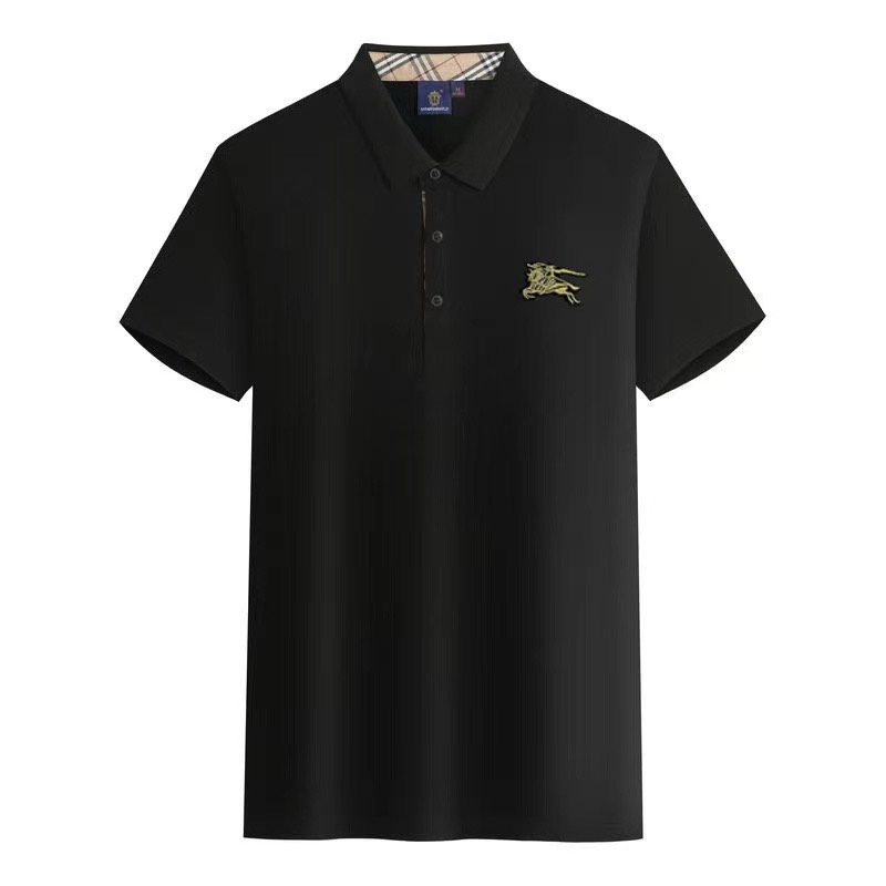Wholesale Cheap B urberry Short Sleeve Lapel Replica T Shirts for Sale