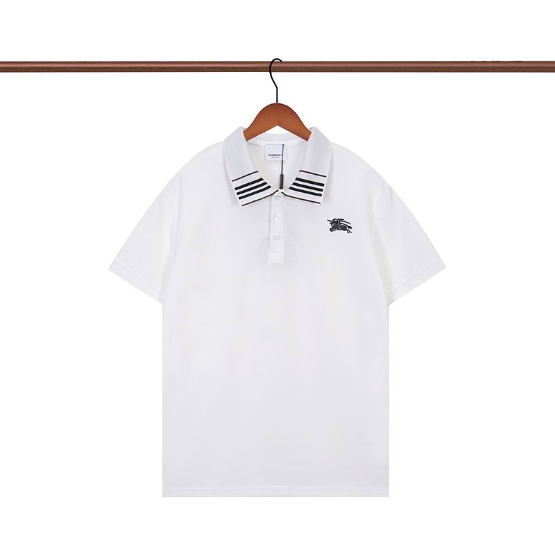 Wholesale Cheap B.urberry Short Sleeve Lapel T Shirts for Sale