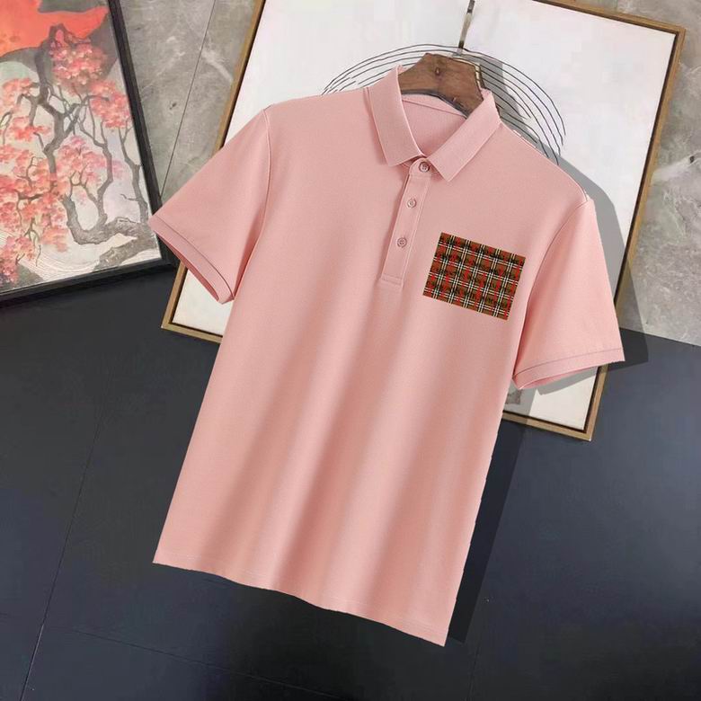 Wholesale Cheap B urberry Short Sleeve Lapel Replica T Shirts for Sale