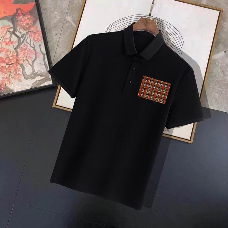 Wholesale Cheap B urberry Short Sleeve Lapel Replica T Shirts for Sale