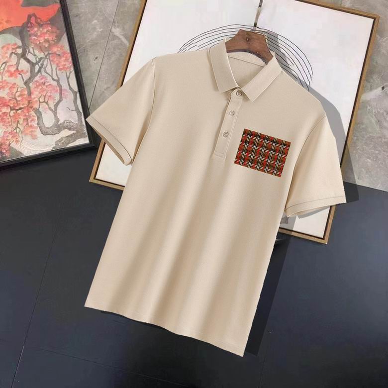 Wholesale Cheap B urberry Short Sleeve Lapel Replica T Shirts for Sale
