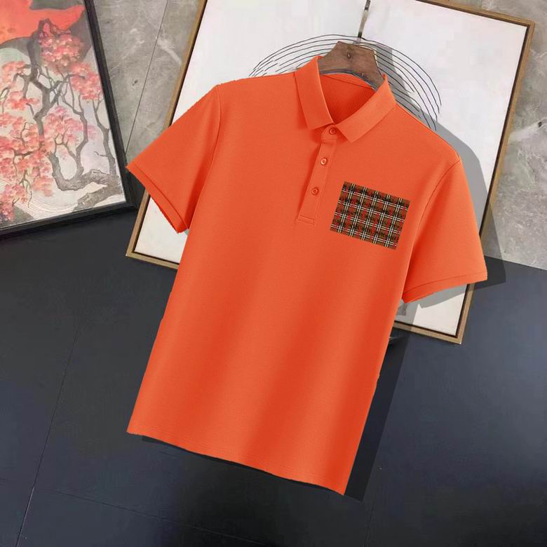 Wholesale Cheap B urberry Short Sleeve Lapel Replica T Shirts for Sale