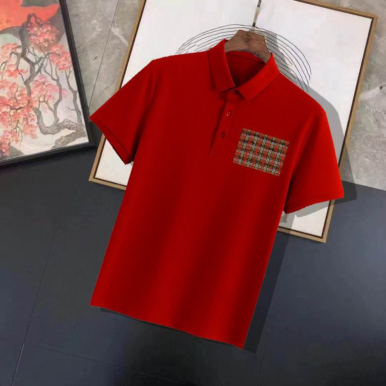 Wholesale Cheap B urberry Short Sleeve Lapel Replica T Shirts for Sale