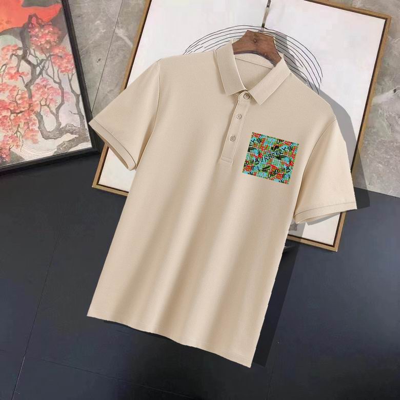 Wholesale Cheap B urberry Short Sleeve Lapel Replica T Shirts for Sale